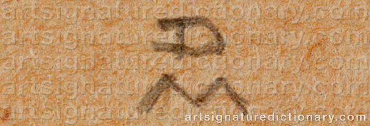 Authentic signature by Félix Del MARLE on Painting/Watercolour artwork