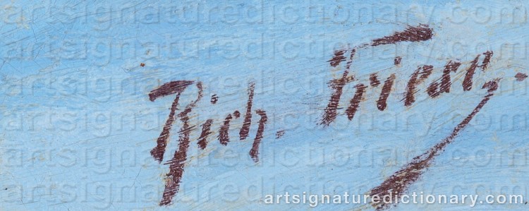 Authentic signature by Richard Bernhardt Louis FRIESE on Painting/Watercolour artwork