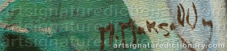 Authentic signature by Maximilian MAKSOLLY on  artwork