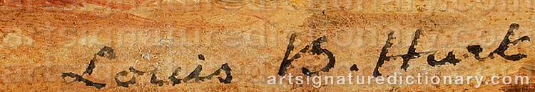 Authentic signature by Louis Bosworth HURT on Painting/Watercolour artwork