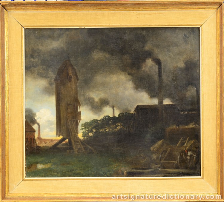 Close-up details showing Constantin Emile MEUNIER signature forgery characteristics