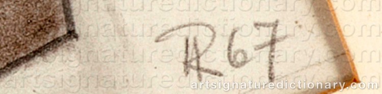 Authentic signature by Hans RICHTER on Painting/Watercolour artwork