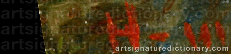 Authentic signature by Harald HULTSTRÖM on  artwork