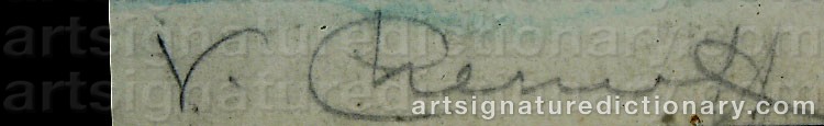 Authentic signature by Vadim CHERNOFF on  artwork