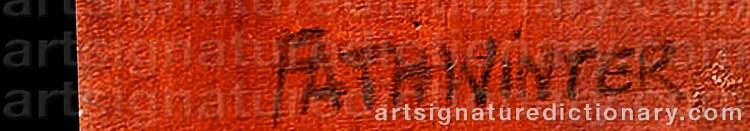 Authentic signature by Fred Alfred Theophil FATHWINTER on  artwork