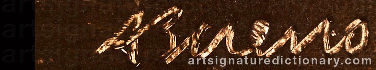 Authentic signature by Antonio BUENO on  artwork