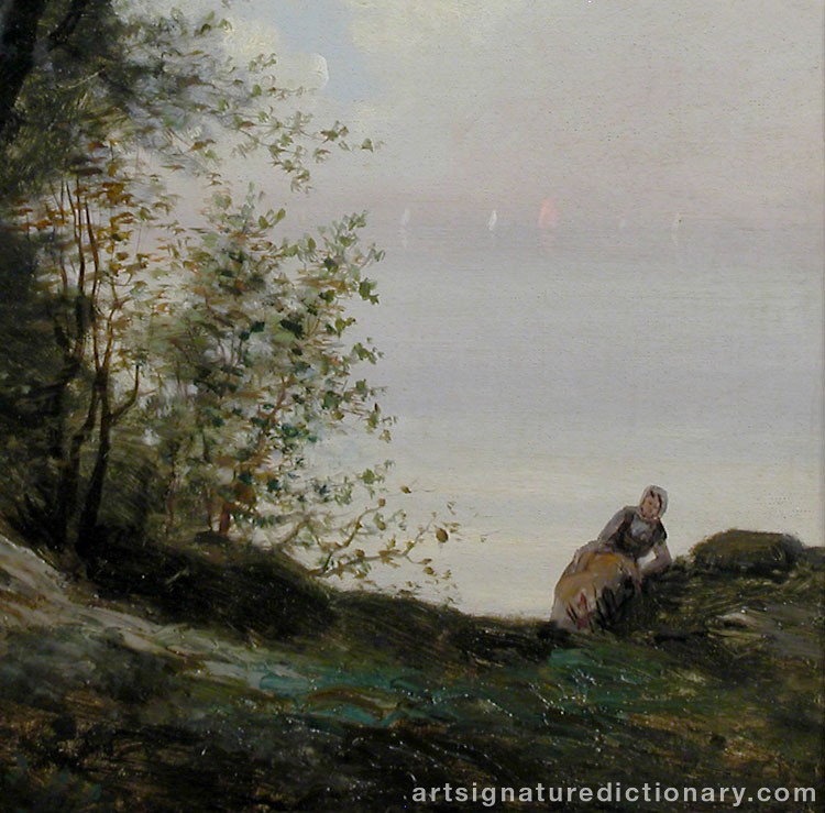 Close-up details showing Georges ‘Gl’ LACOMBE signature forgery characteristics