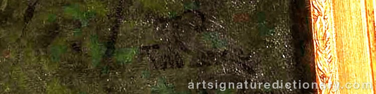 Authentic signature by Ferdinand LEEKE on  artwork