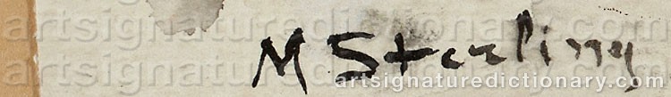 Authentic signature by Marc STERLING on Painting/Watercolour artwork
