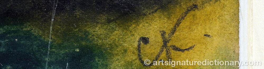 Authentic signature by Sergei Vassilievich KALTSOV on  artwork