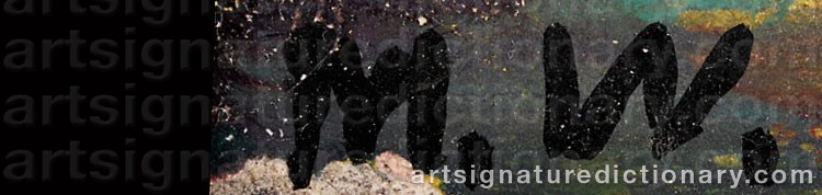 Authentic signature by Marianne WEREFKIN on  artwork