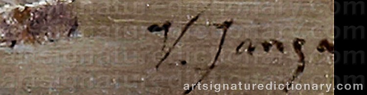 Authentic signature by Vaclav JANSA on  artwork