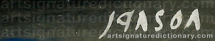 Authentic signature by Marc JANSON on artwork