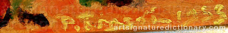 Authentic signature by Pedro FIGARI on  artwork