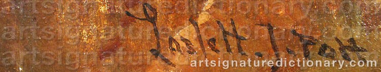 Authentic signature by Laslett John POTT on Painting/Watercolour artwork