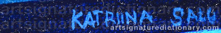 Authentic signature by Katriina SALO on Painting/Watercolour artwork