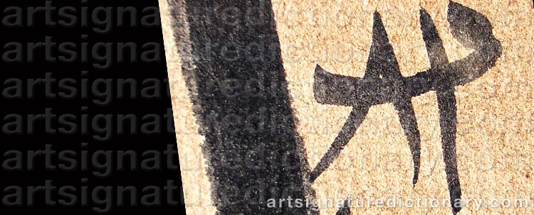 Authentic signature by Amelia PELAEZ on artwork