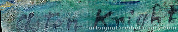 Authentic signature by Louis Aston KNIGHT on Painting/Watercolour artwork