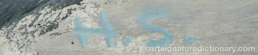 Authentic signature by Hilde SVALHEIM on  artwork