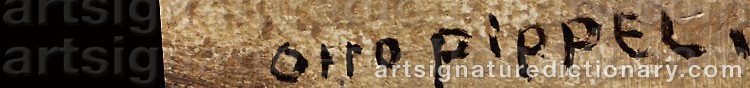Authentic signature by Otto Eduard PIPPEL on Painting/Watercolour artwork