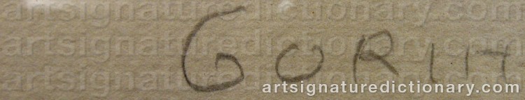 Authentic signature by Jean Albert GORIN on artwork