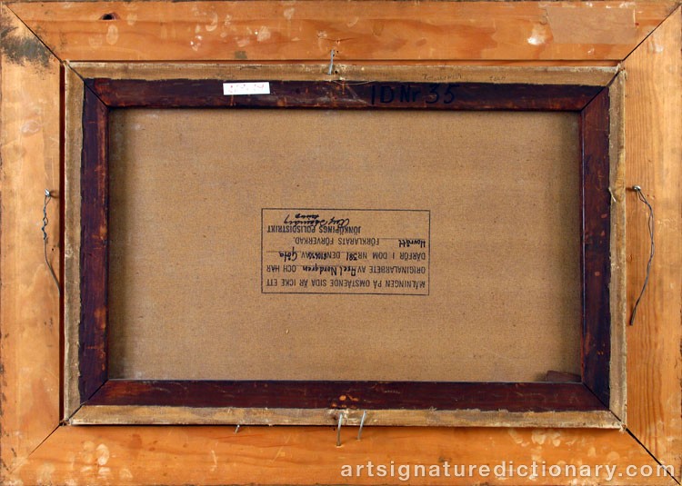 Close-up details showing Axel Wilhelm NORDGREN signature forgery characteristics