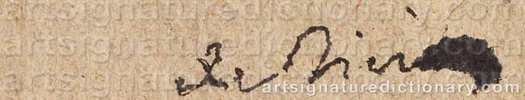 Authentic signature by Filippo De PISIS on artwork