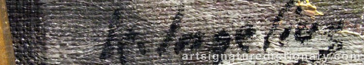 Authentic signature by Karl INGELIUS on artwork
