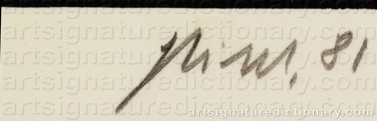 Authentic signature by Luigi GHIRRI on  artwork