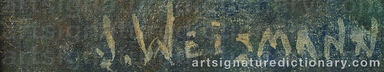 Authentic signature by Jacques WEISMANN on  artwork
