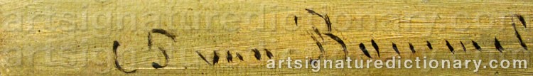 Authentic signature by Elias Pieter Van BOMMEL on artwork