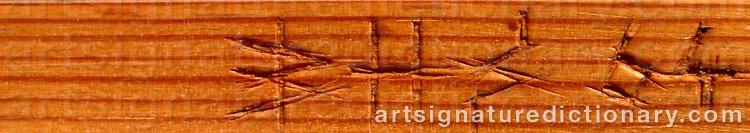 Authentic signature by Bertil Herlov SVENSSON on artwork