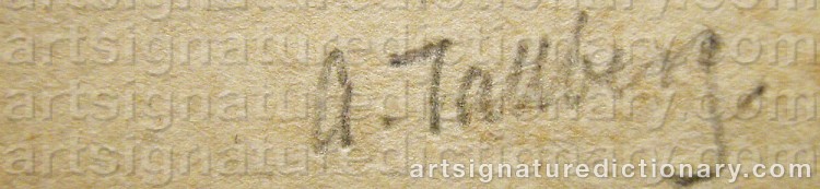 Signature by Axel TALLBERG