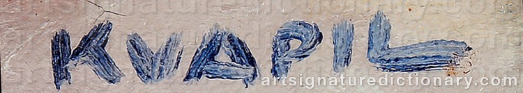 Signature by Charles KVAPIL