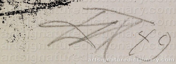 Authentic signature by Otto DIX on artwork