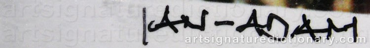Authentic signature by Jan Adam ÅSTRAND on  artwork