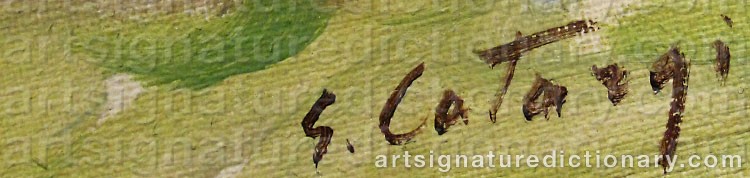 Authentic signature by Georges CATARGI on  artwork