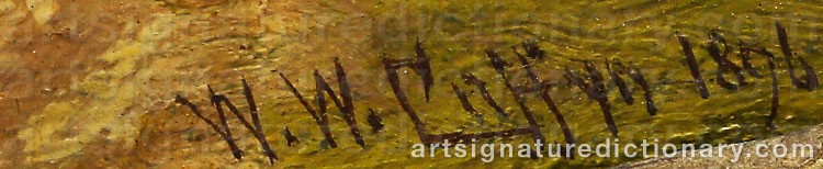 Authentic signature by Walter Wallor CAFFYN on  artwork