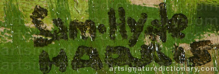 Authentic signature by Samuel Hyde HARRIS on Painting/Watercolour artwork