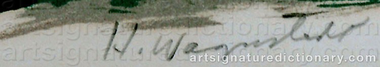 Authentic signature by Hannes WAGNSTEDT on artwork