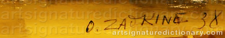 Signature by Ossip ZADKINE