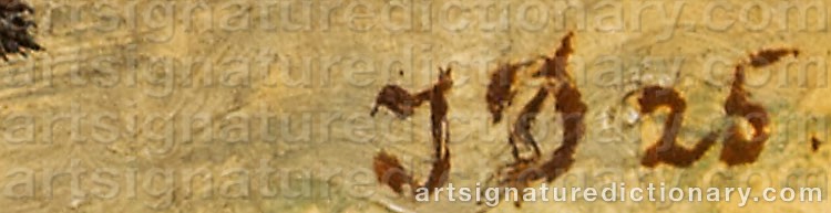 Authentic signature by Josef DOBROWSKY on artwork