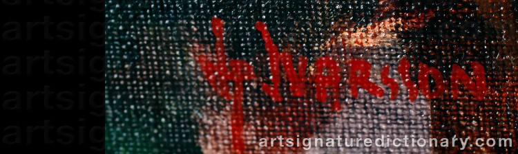 Authentic signature by Göran IVARSSON on artwork