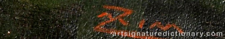 Authentic signature by Marco ZIM on  artwork