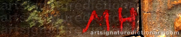Authentic signature by Maximilian HAUSHOFER on  artwork