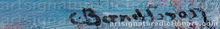 Authentic signature by Carl BERNDTSSON on  artwork