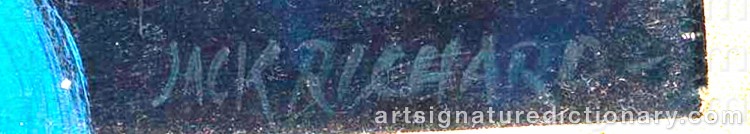 Authentic signature by Jack RICHARD on Painting/Watercolour artwork