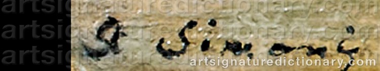 Authentic signature by Stefan SIMONY on  artwork