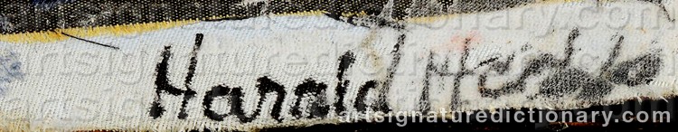 Authentic signature by Harald HEDELO on Sculpture artwork