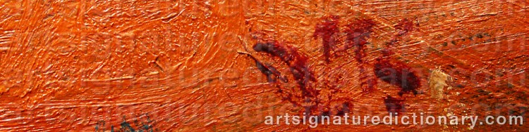 Authentic signature by Gunnar PERS on  artwork